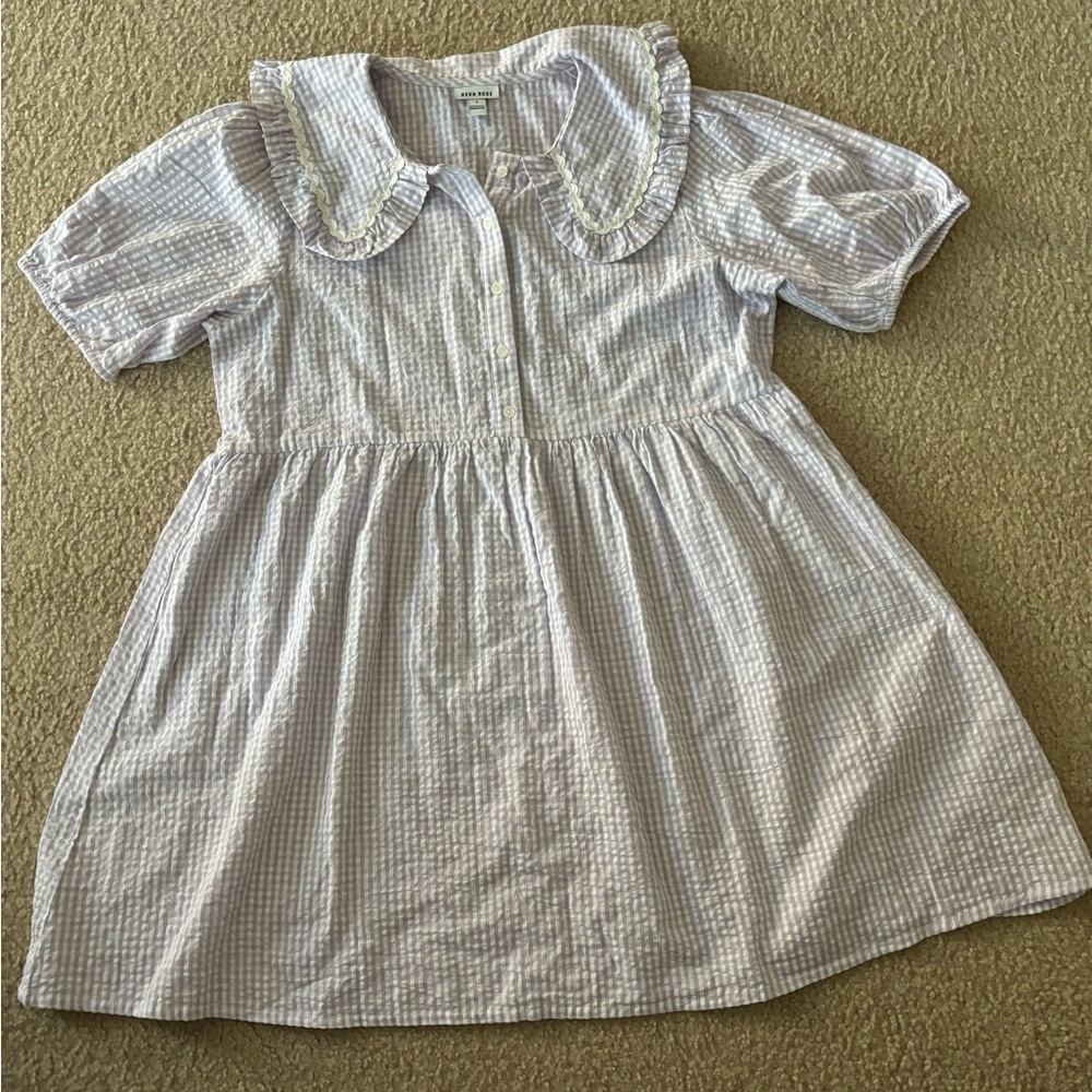 Purple Gingham Babydoll Sundress